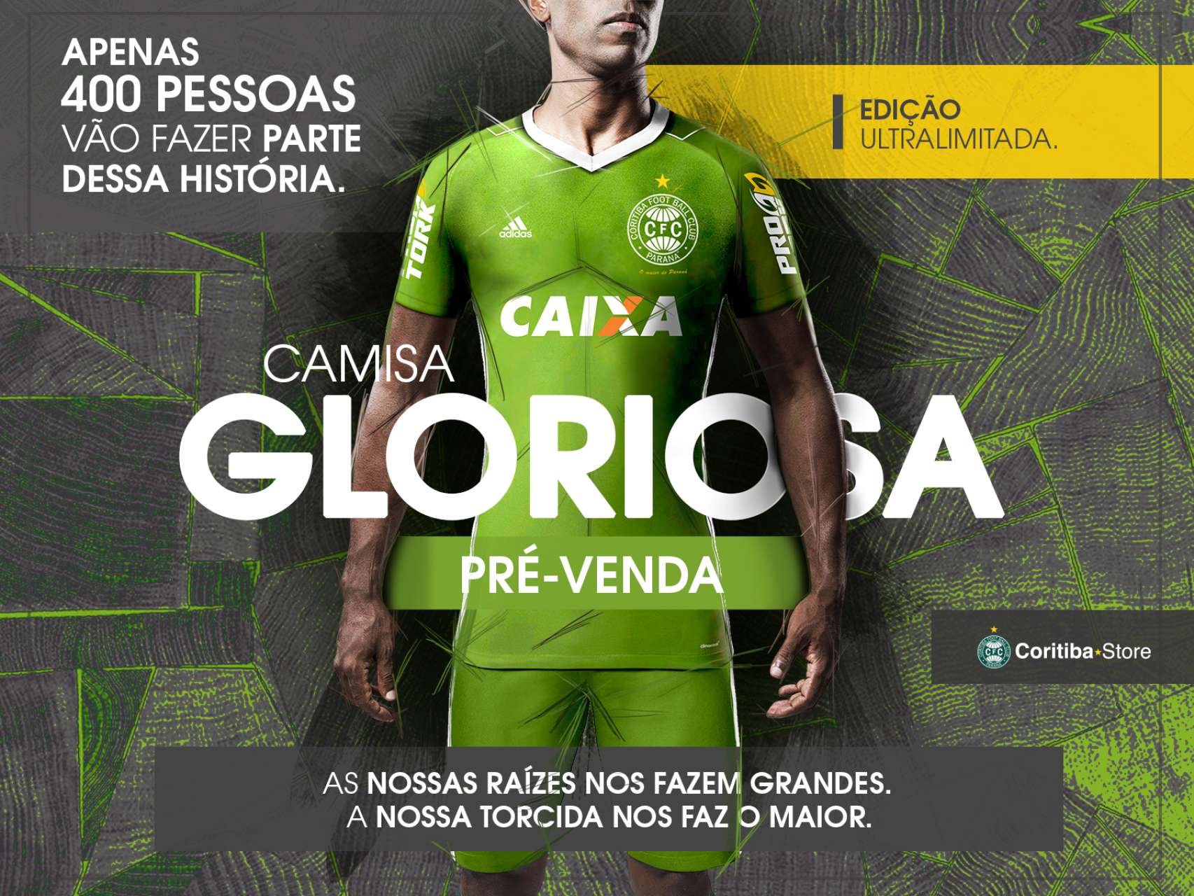 108 anos de Coritiba com camisa comemorativa